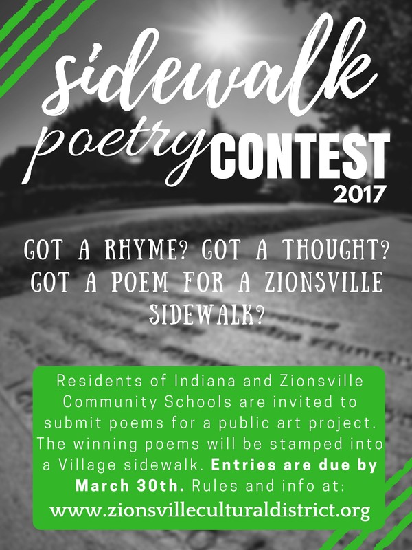 Sidewalk Poetry Contest 2017